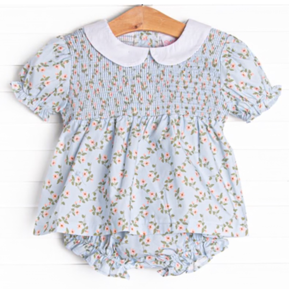 Floral Baby Dress with Bloomers